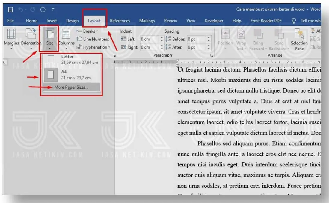 Cara Mengatur Ukuran Kertas Di Microsoft Office Word